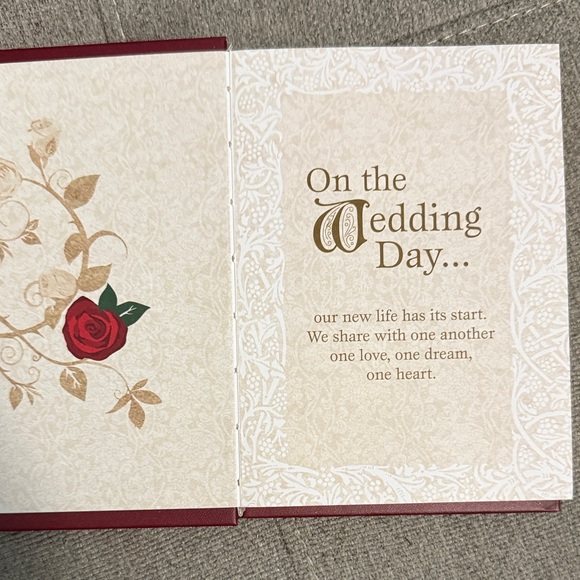 Be Our Guest Wooden Sign with Rose Ring Bearer Book - Picture 2 of 3